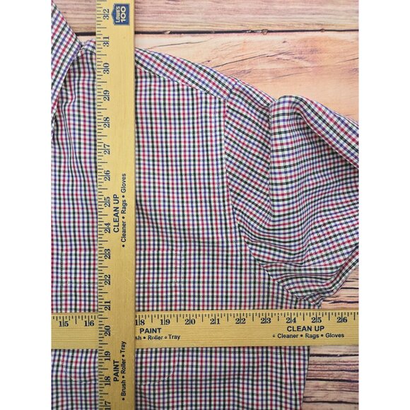 Peter Millar Mens Multicolor Check Dress Shirt Large - Picture 6 of 6
